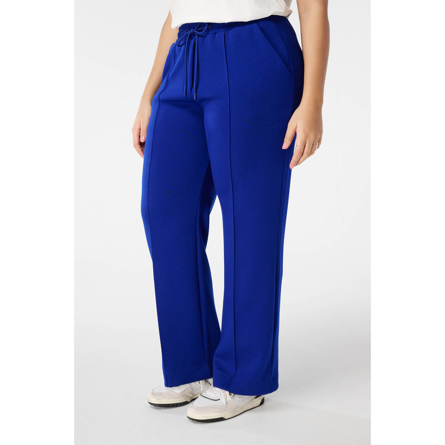 MS Mode Wide leg broek blauw