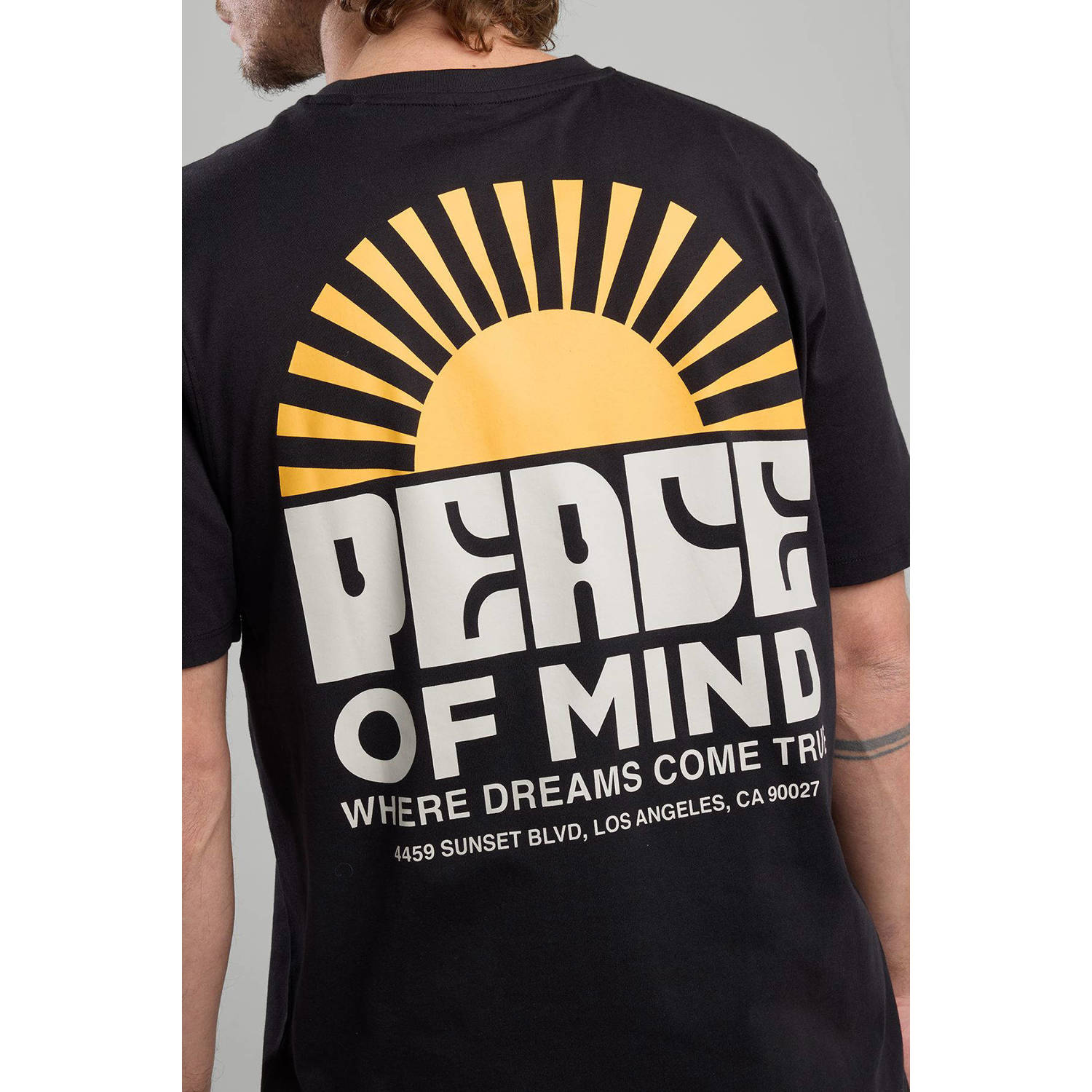 America Today regular T-shirt zwart