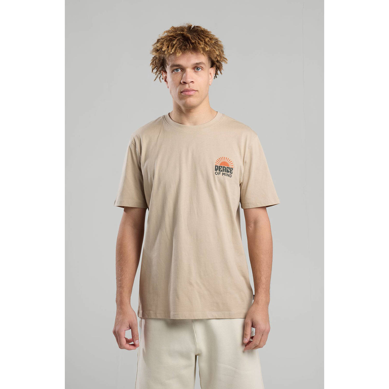 America Today regular T-shirt beige