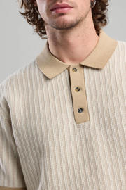 thumbnail: America Today casual overhemd met ingebreid patroon beige