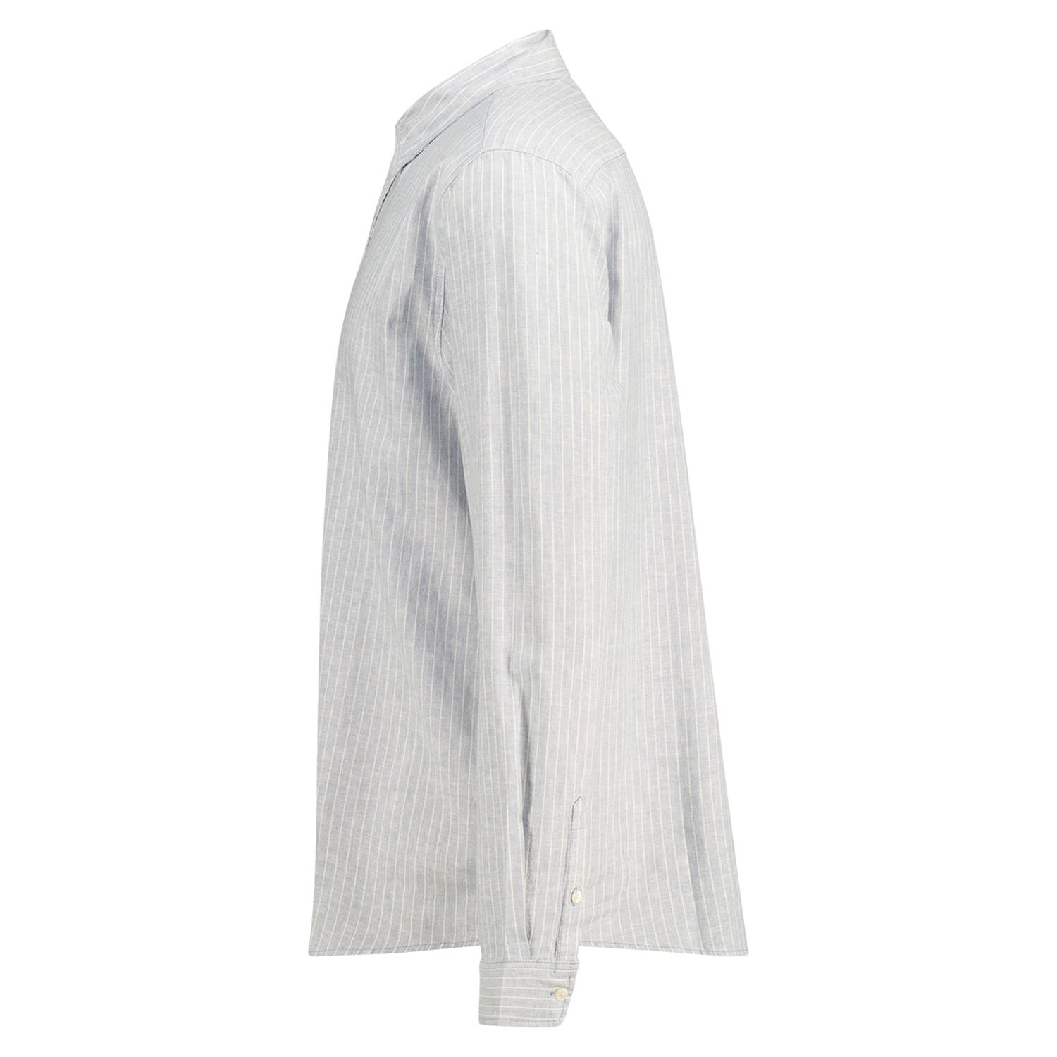 America Today linnen casual overhemd blauw