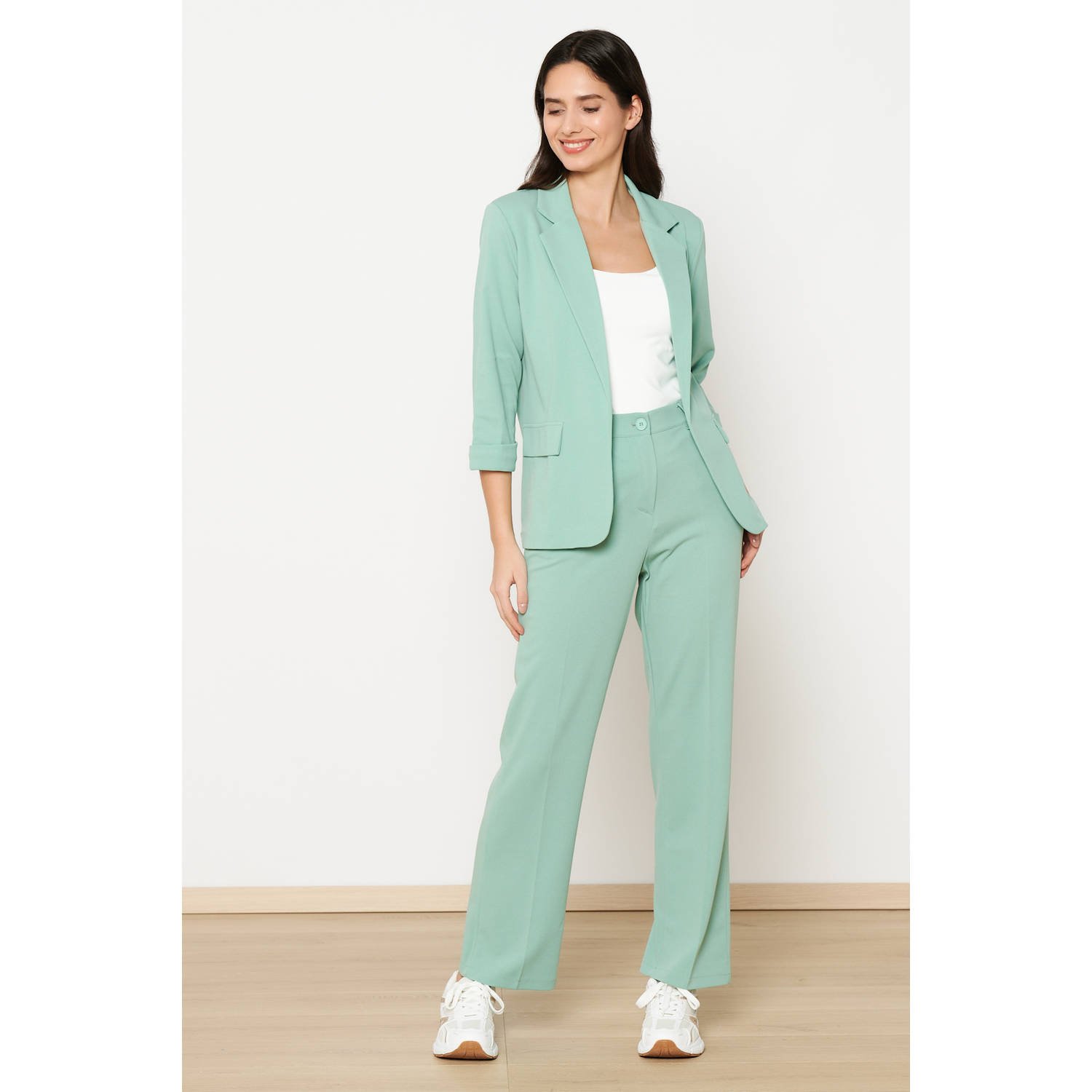 LOLALIZA straight regular waist pantalon mintgroen