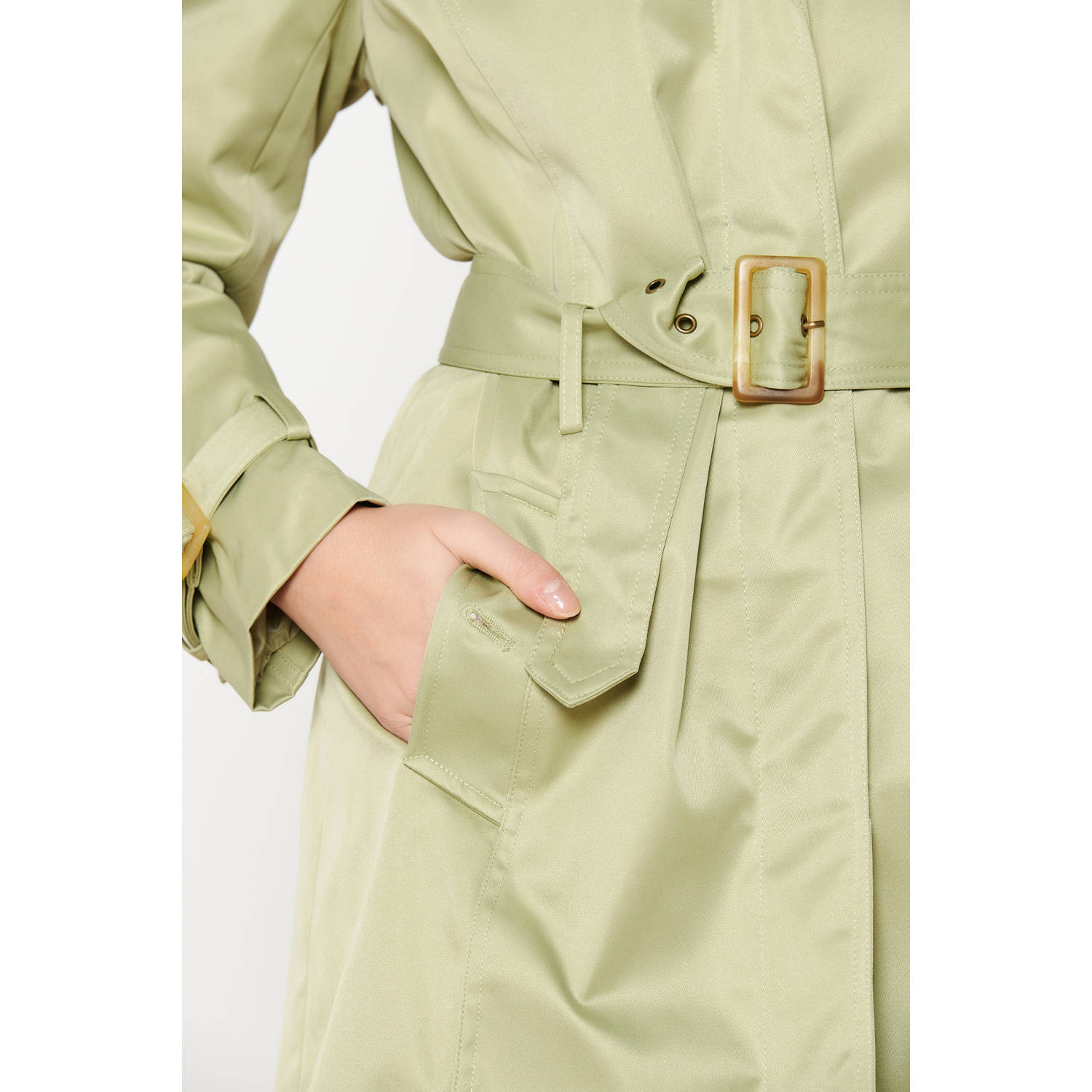 LOLALIZA trenchcoat lichtgroen