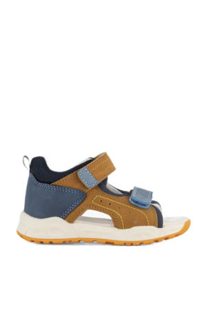 sandalen blauw/cognac