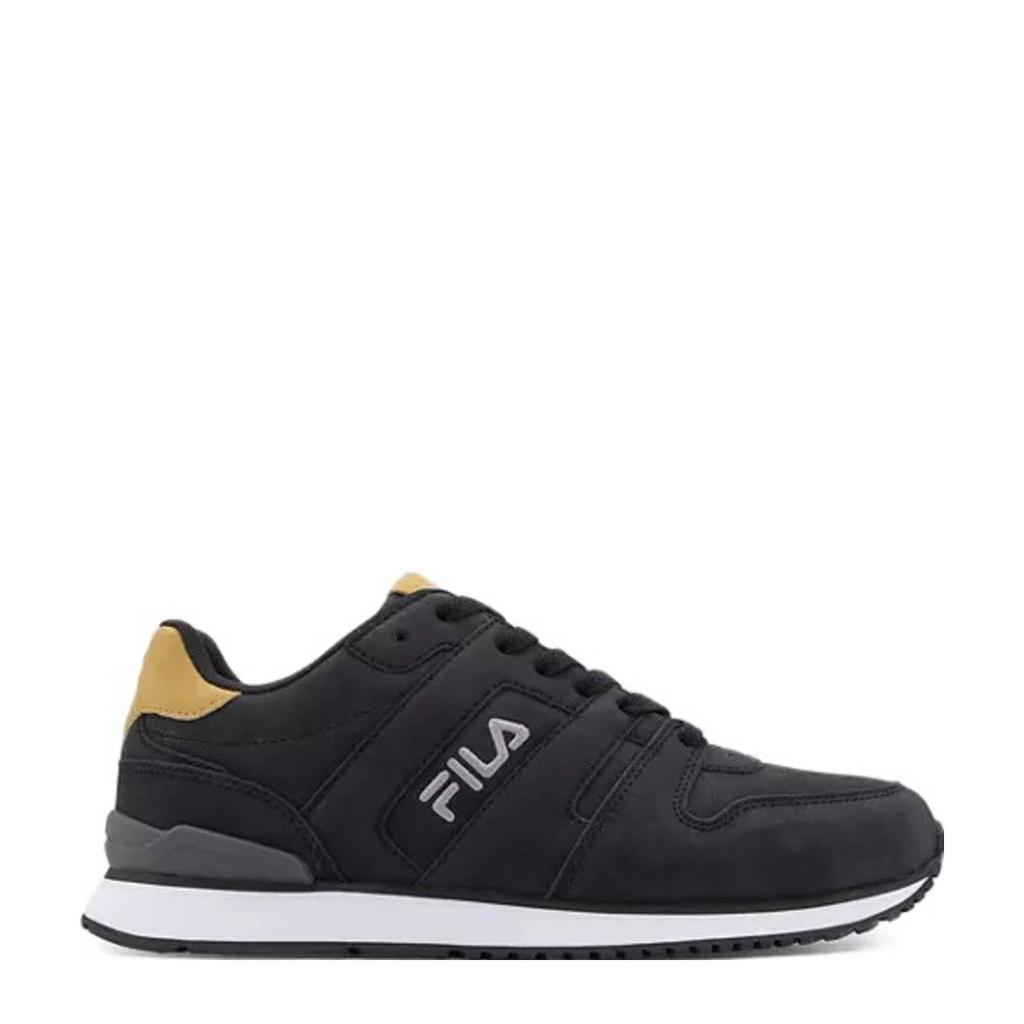 Donkerblauwe heren Fila sneakers van textiel en imitatieleer met veters