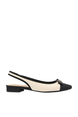 slingback loafers ecru/zwart