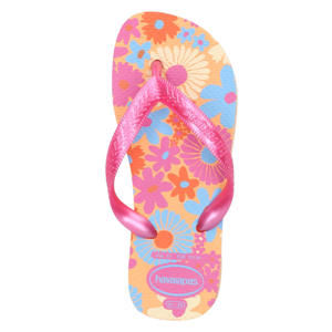 Kids Flores  teenslippers roze/geel