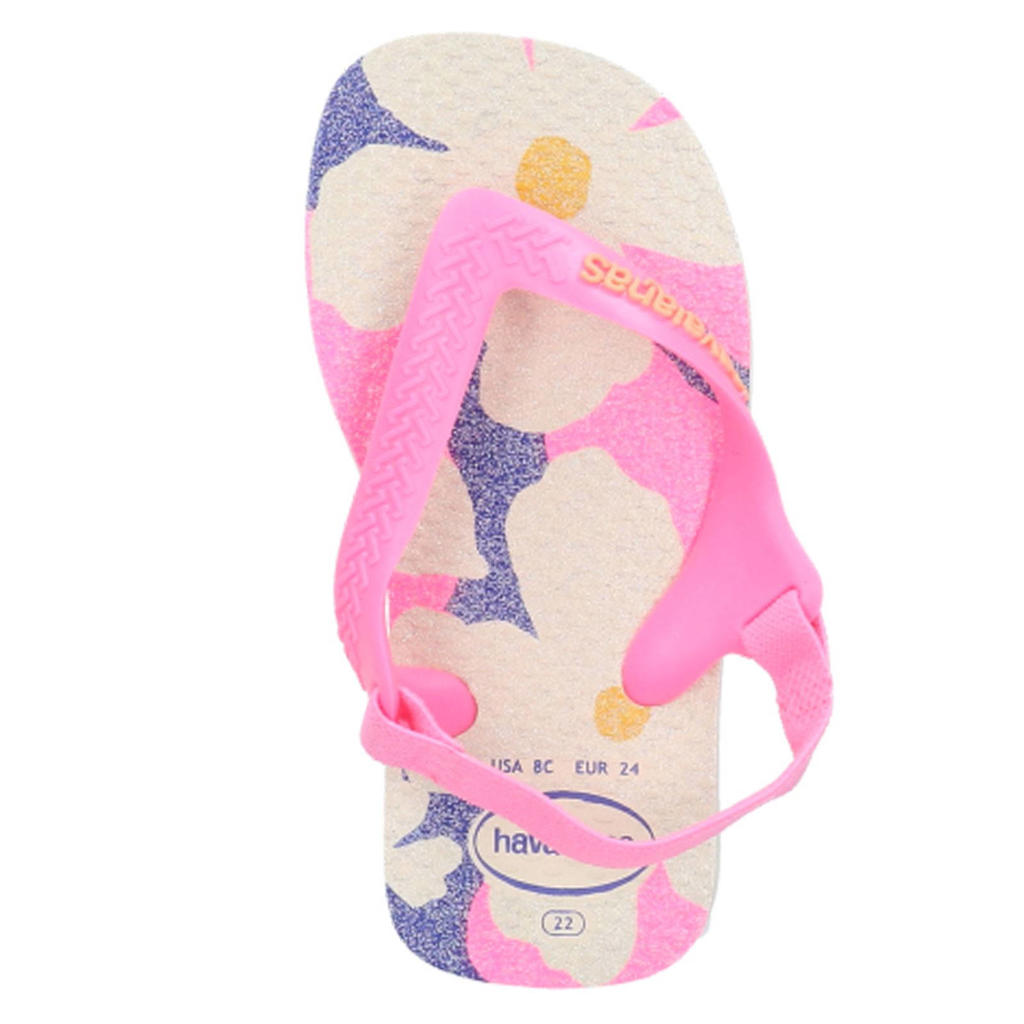 Roze meisjes Havaianas teenslippers met hielbandje van rubber 