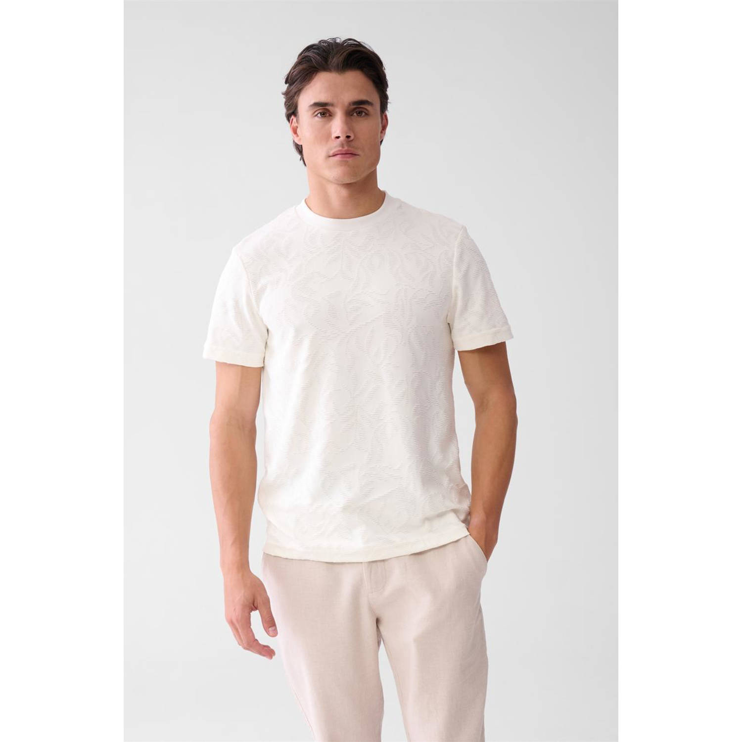 Shoeby T-shirt met textuur ecru