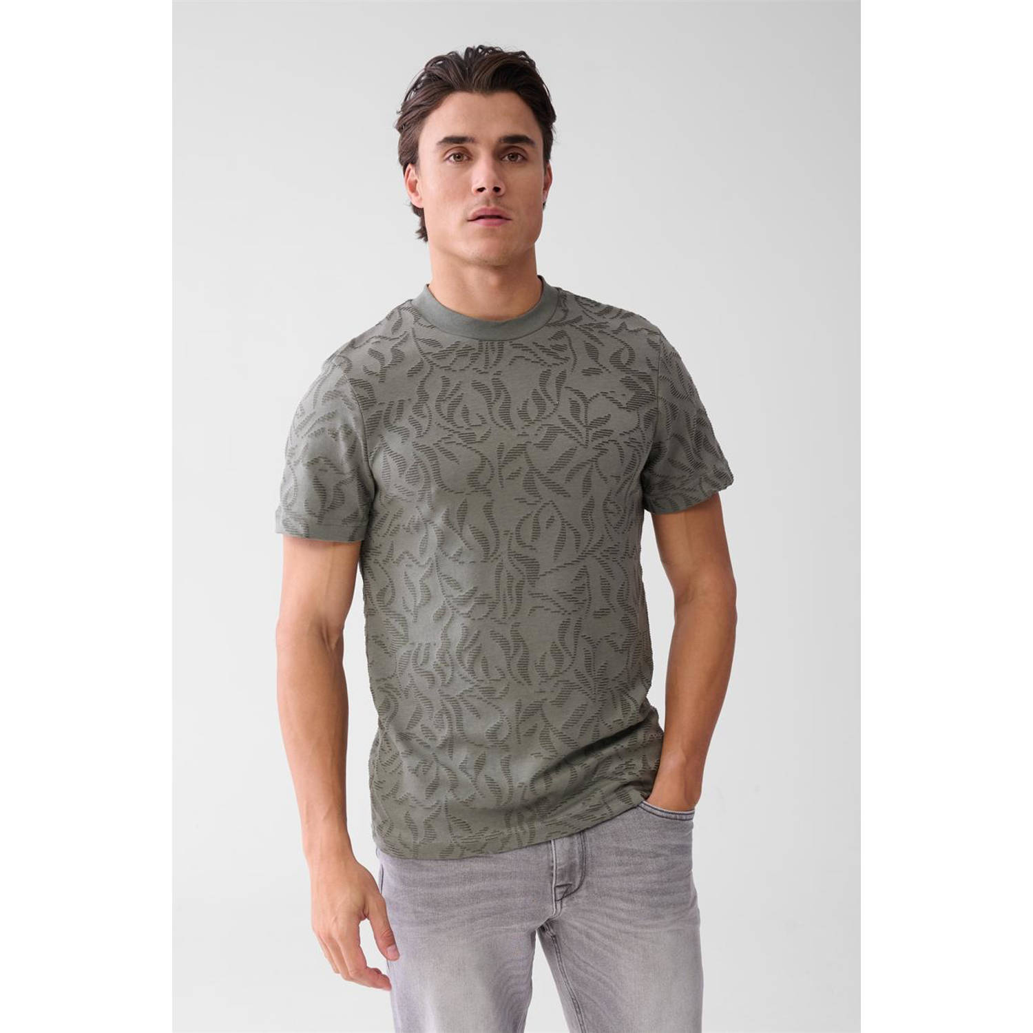 Shoeby T-shirt met textuur groen