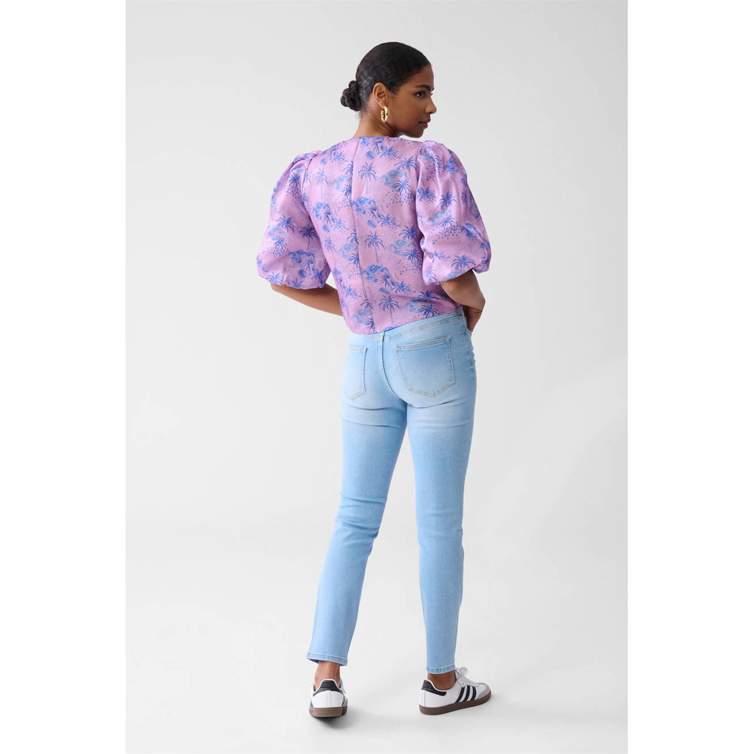 Shoeby high waist slim fit jeans light blue denim