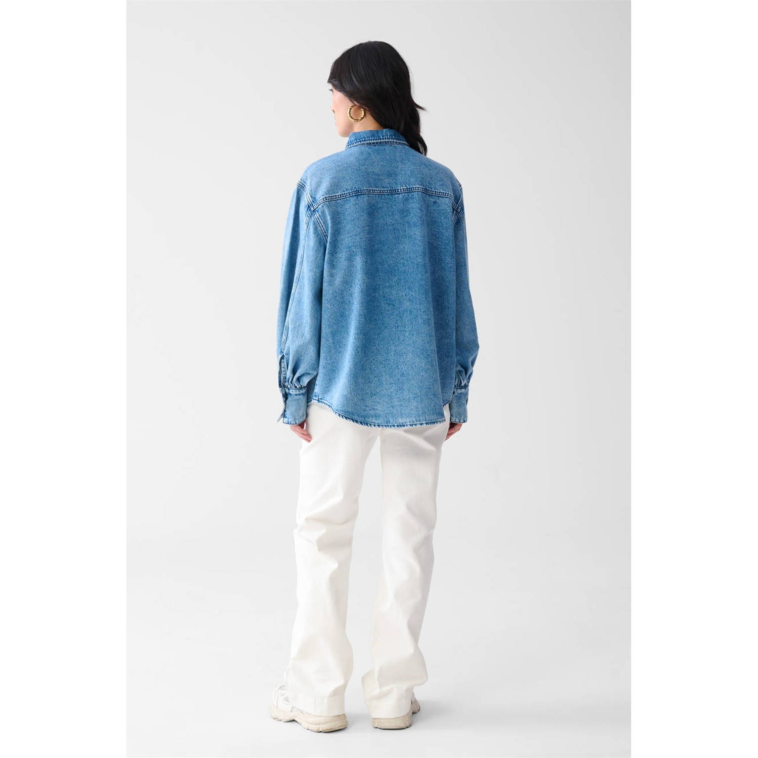 Shoeby blouse medium blue denim