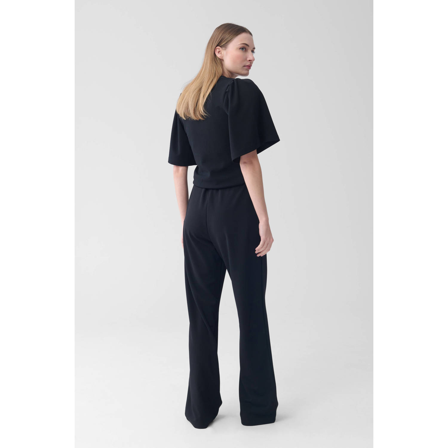 Shoeby wide leg high waist broek zwart