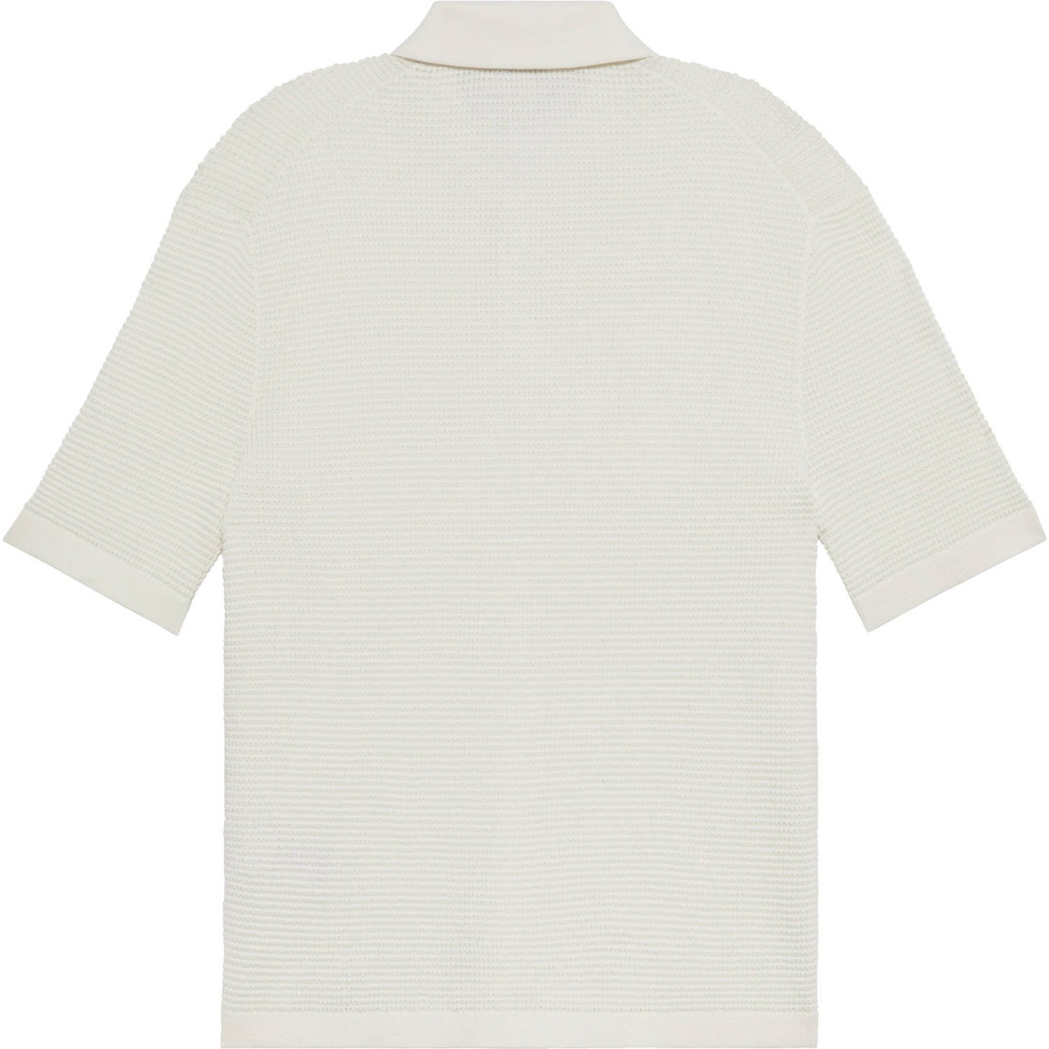 CALVIN KLEIN JEANS regular polo gebreid ecru