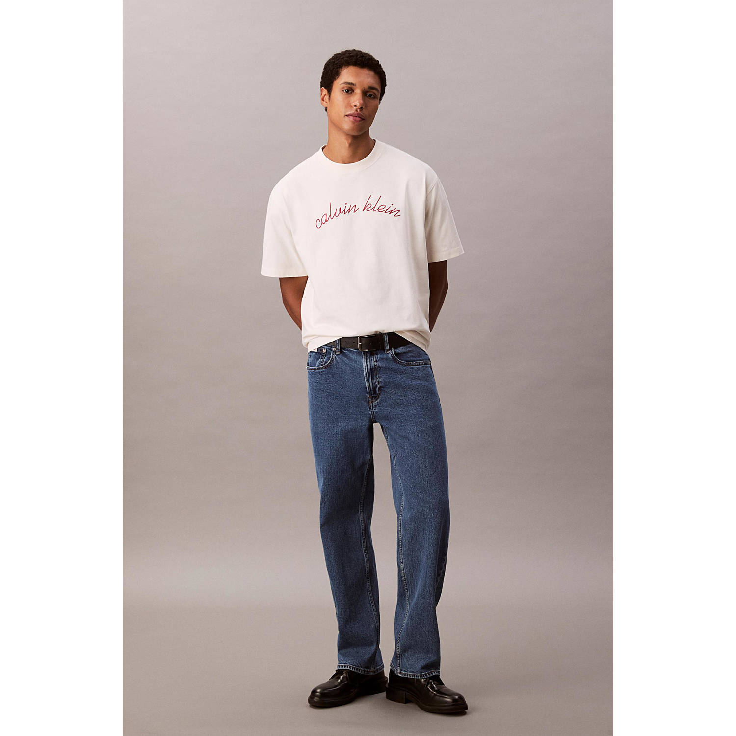 CALVIN KLEIN JEANS T-shirt ecru