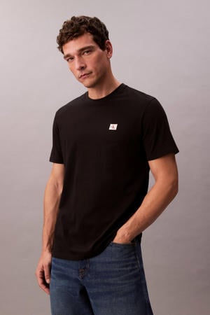 regular T-shirt BADGE 30S zwart
