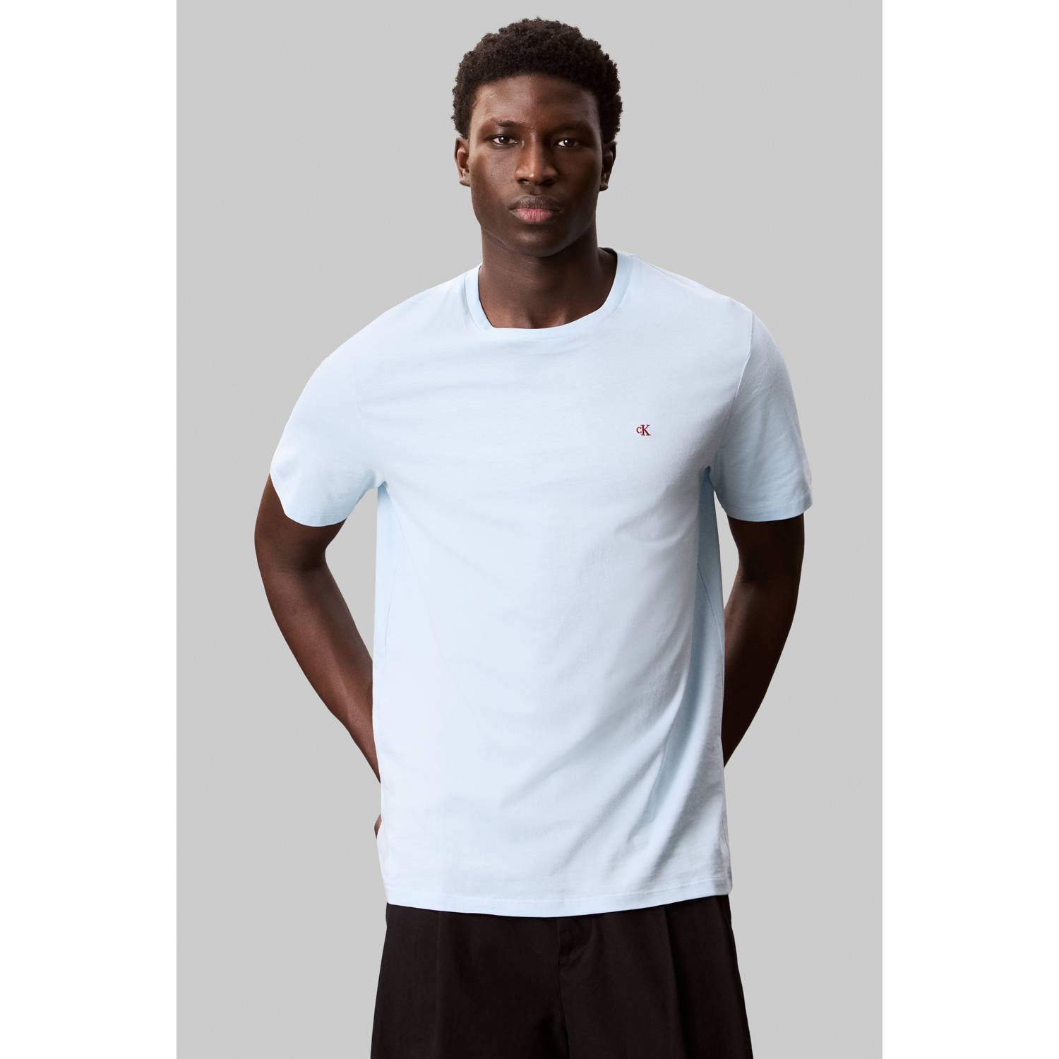 CALVIN KLEIN JEANS T-shirt lichtblauw