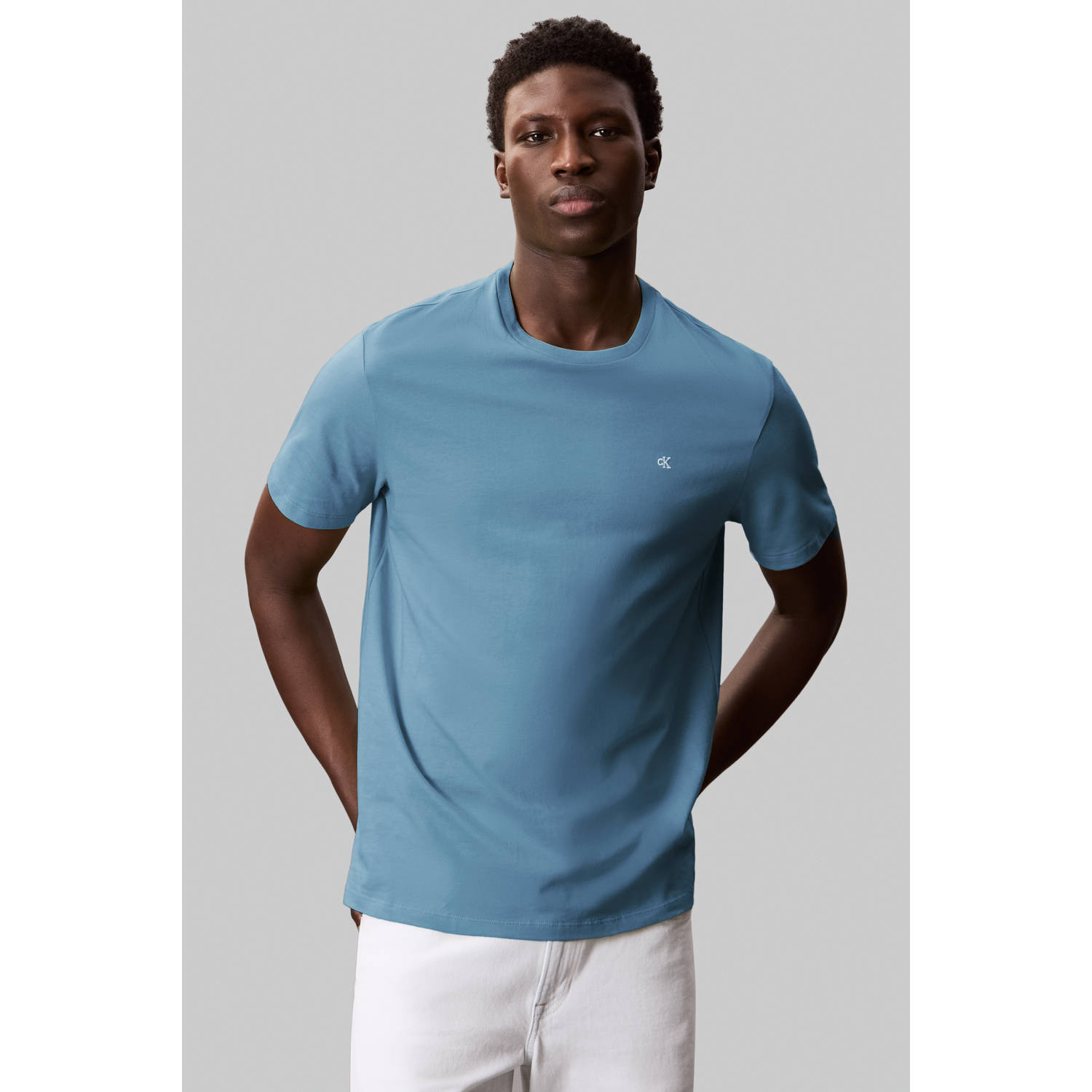 CALVIN KLEIN JEANS T-shirt grijsblauw