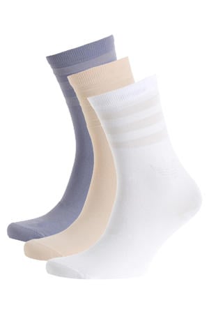 sokken - wit/zalm/blauw (set van 3)