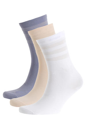 sokken - wit/zalm/blauw (set van 3)