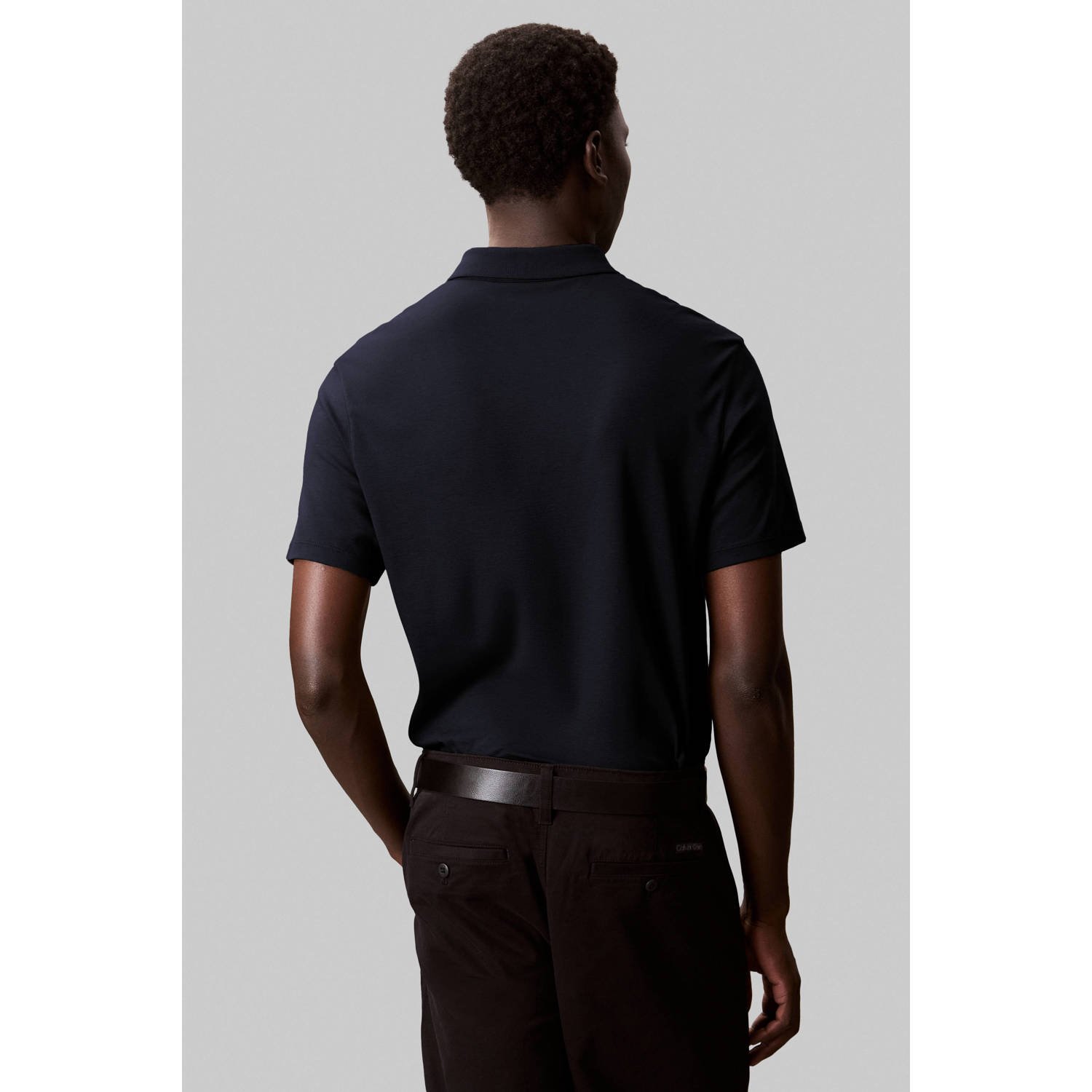CK Calvin Klein Relaxed fit poloshirt met logostitching model 'SUPMA'