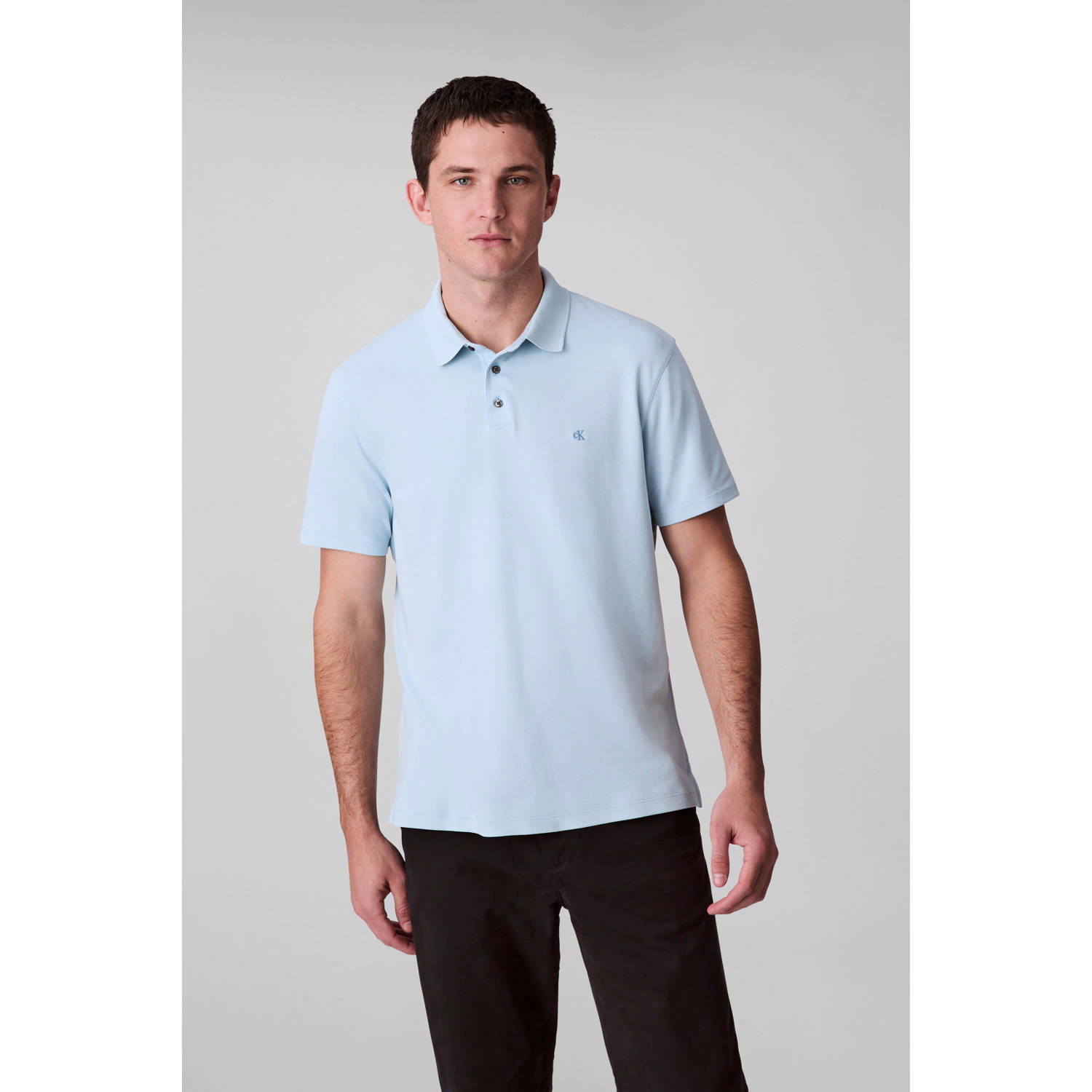 CK Calvin Klein Relaxed fit poloshirt met logostitching model 'SUPMA'