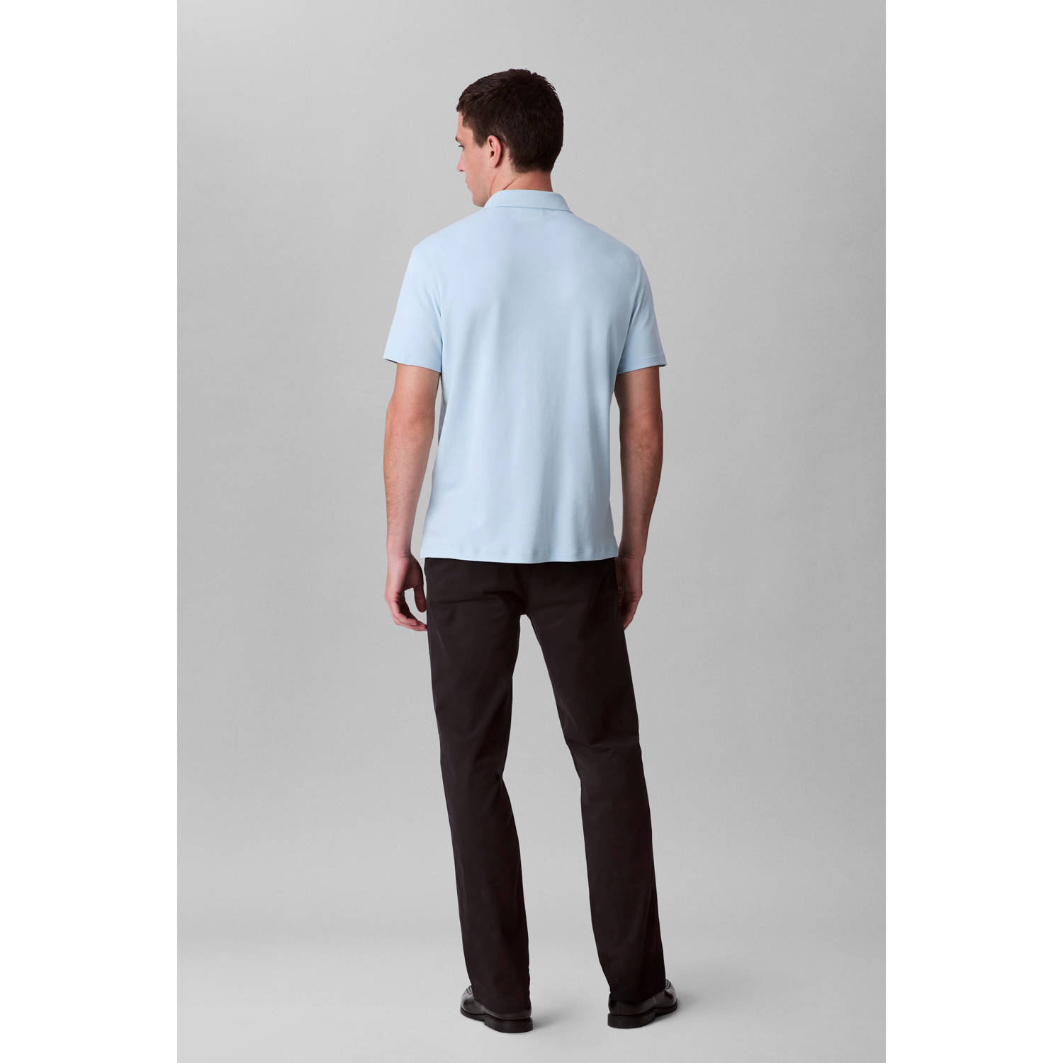 Calvin Klein regular polo SUPIMA blauw
