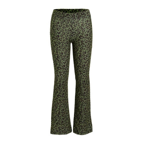anytime flared broek luipaard print afbeelding