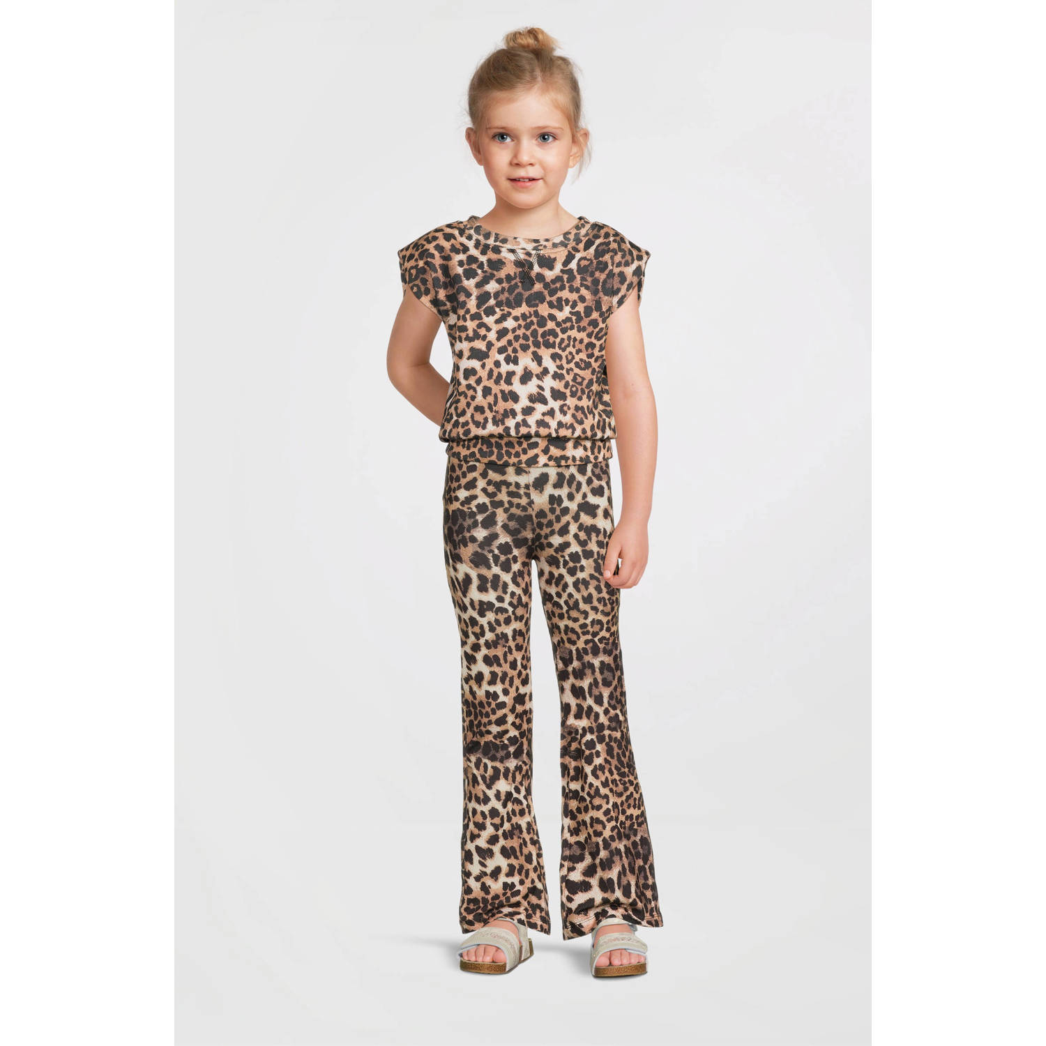 anytime flared broek panteprint