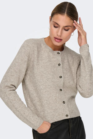 vest taupe fijn gebreid