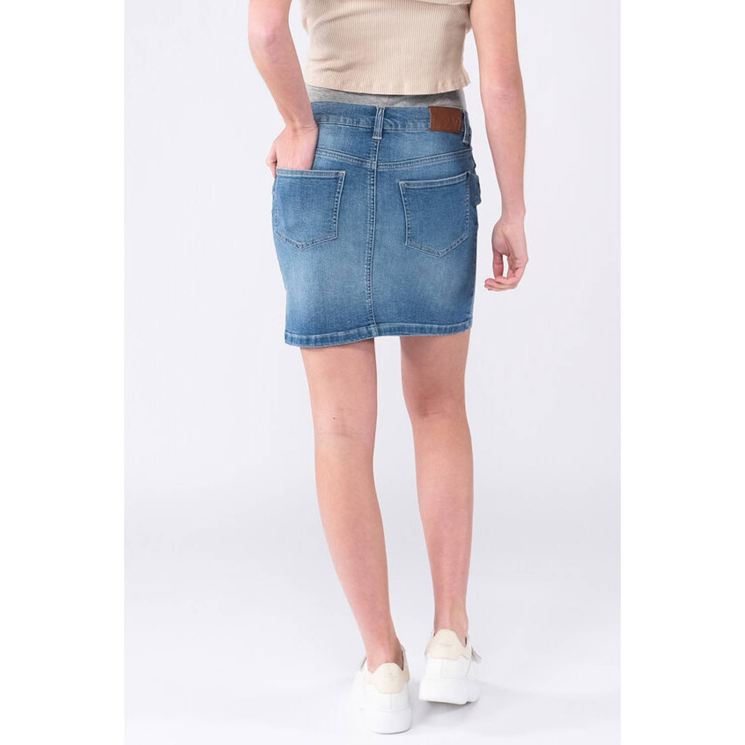 LOVE2WAIT zwangerschaps spijkerrok medium blue denim