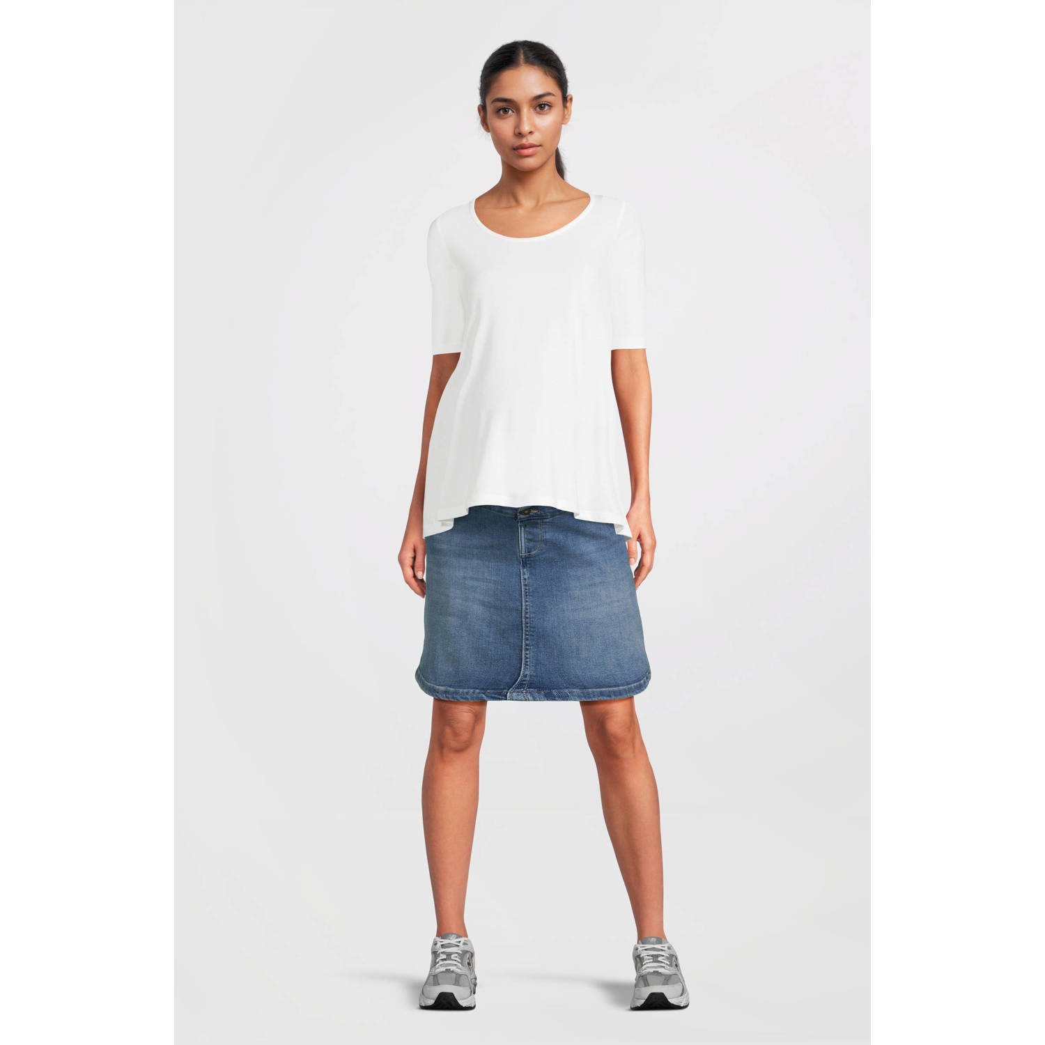 LOVE2WAIT zwangerschaps spijkerrok medium blue denim