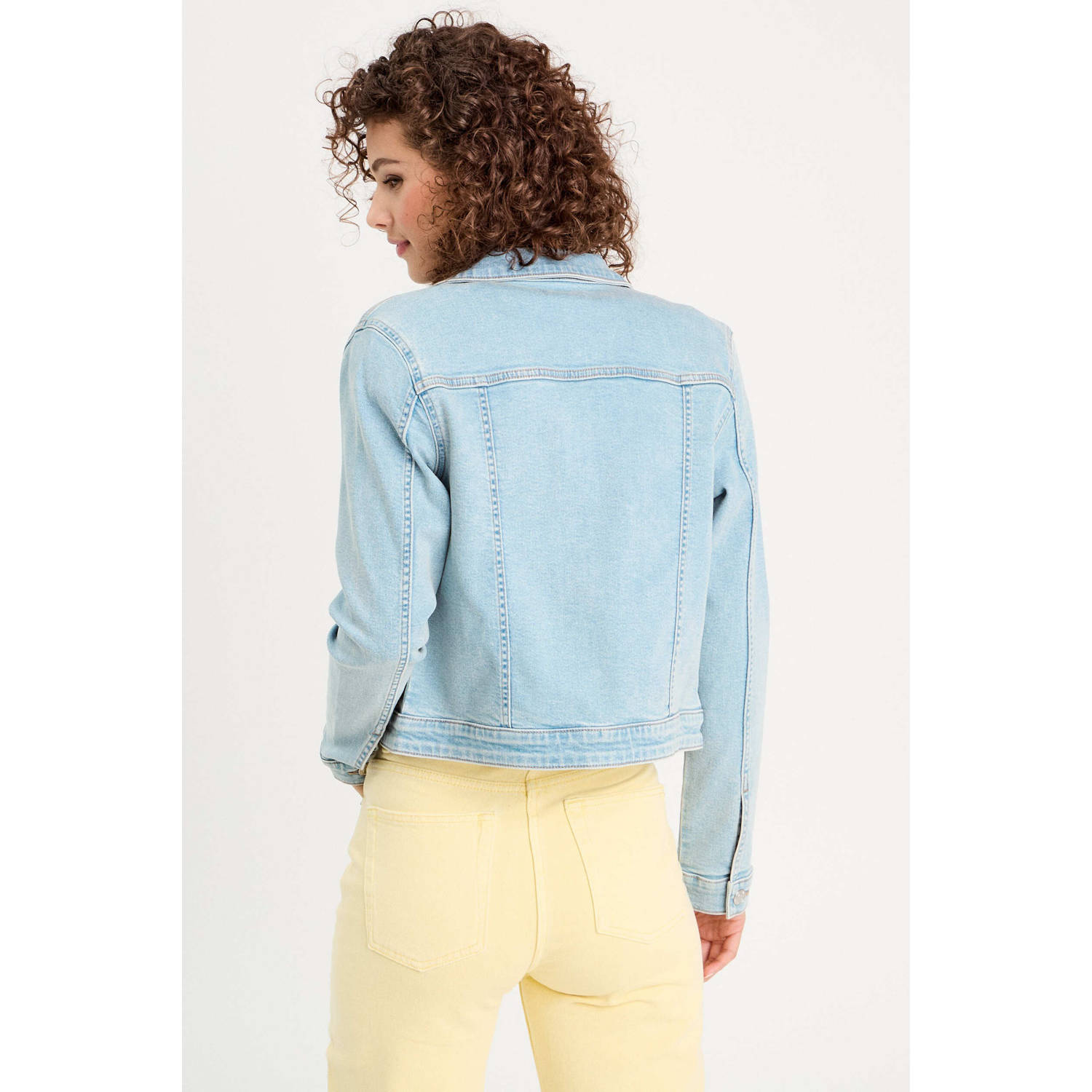 Cache spijkerjas light blue denim