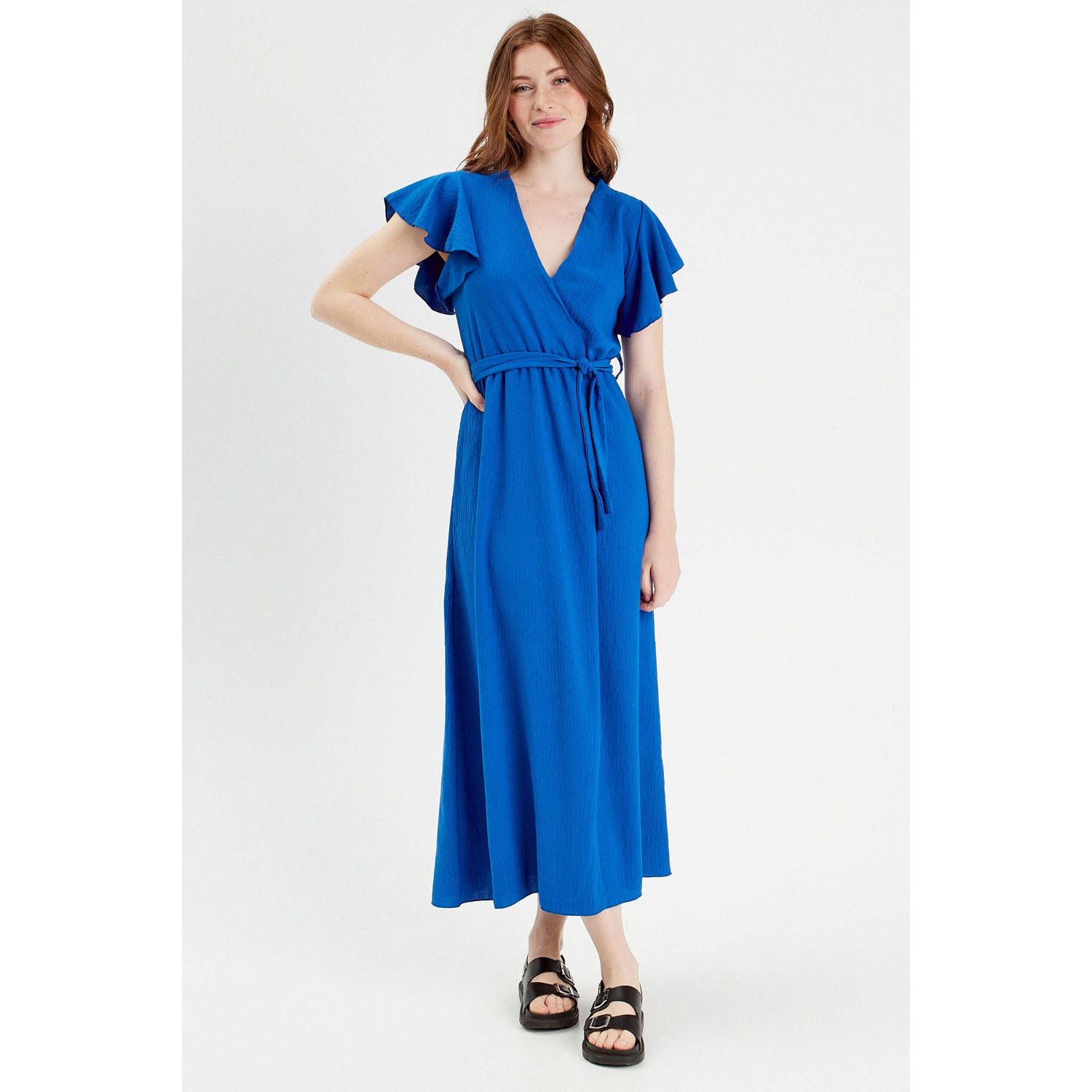 Cache midi jurk blauw