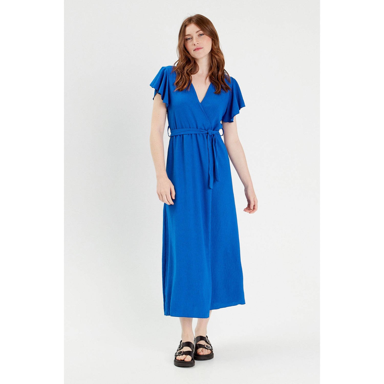 Cache midi jurk blauw