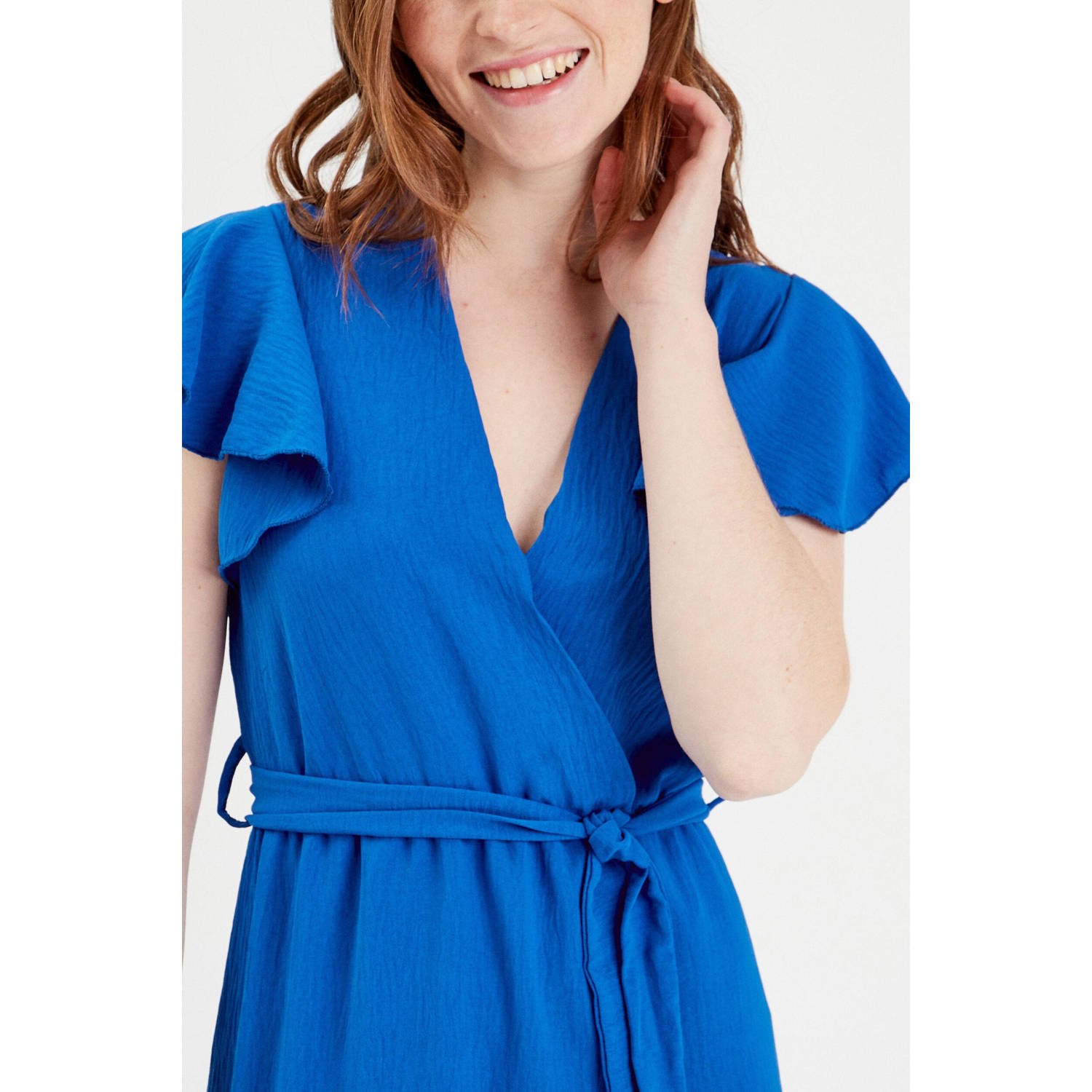 Cache midi jurk blauw