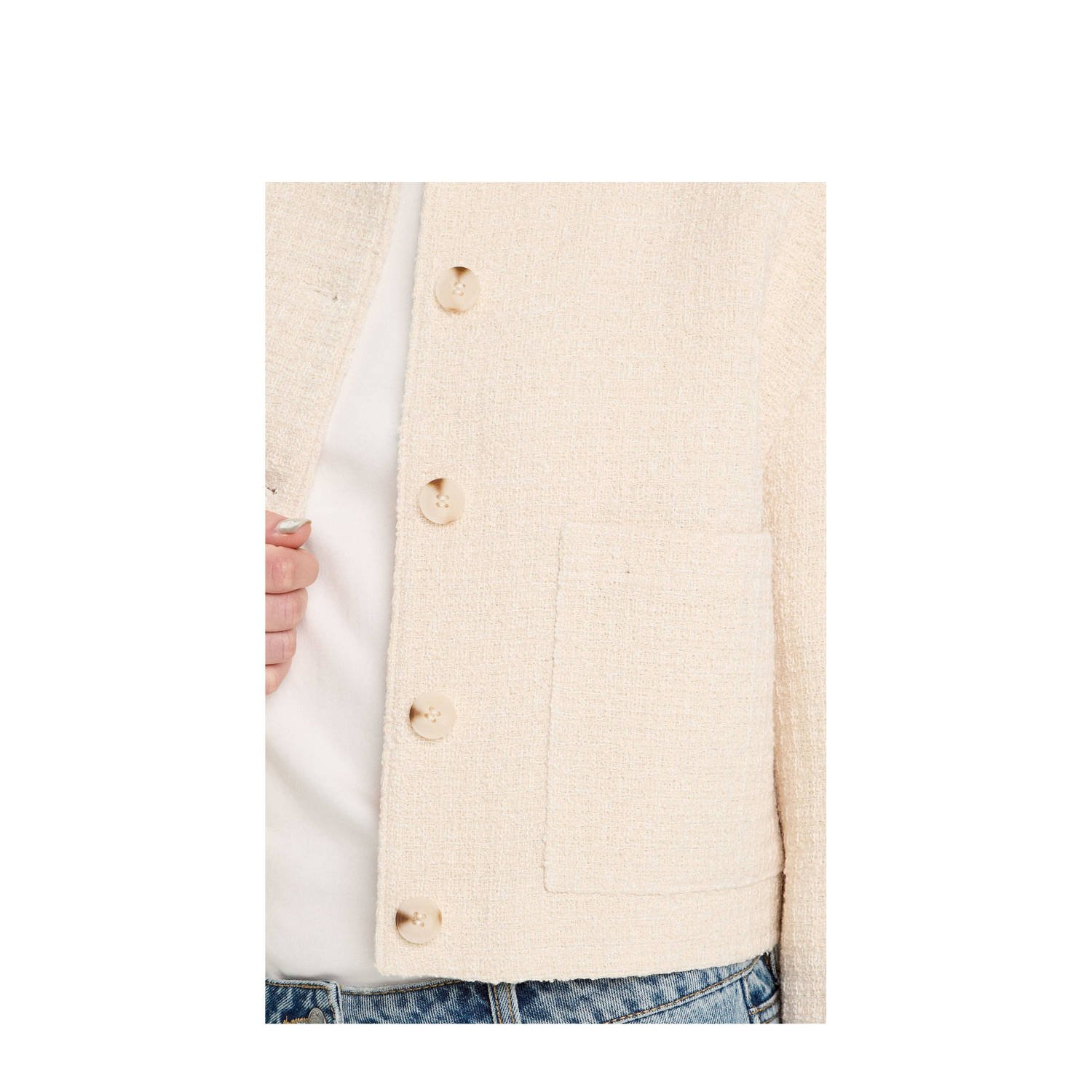Cache jasje beige