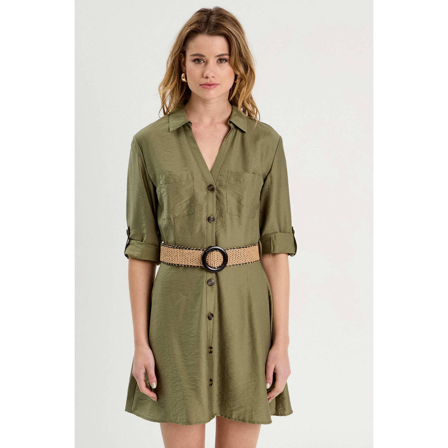 Cache blousejurk kaki