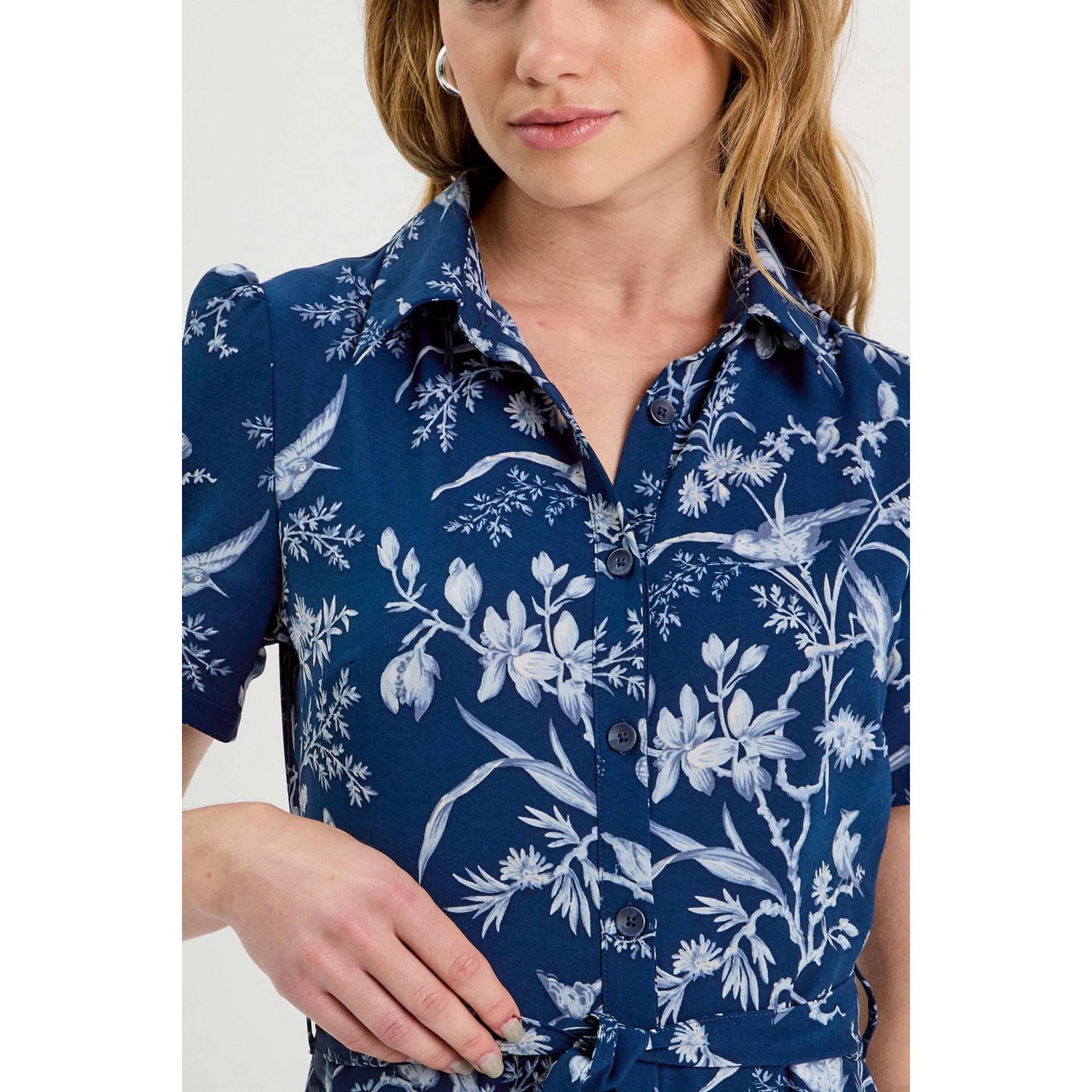 Cache blousejurk marine