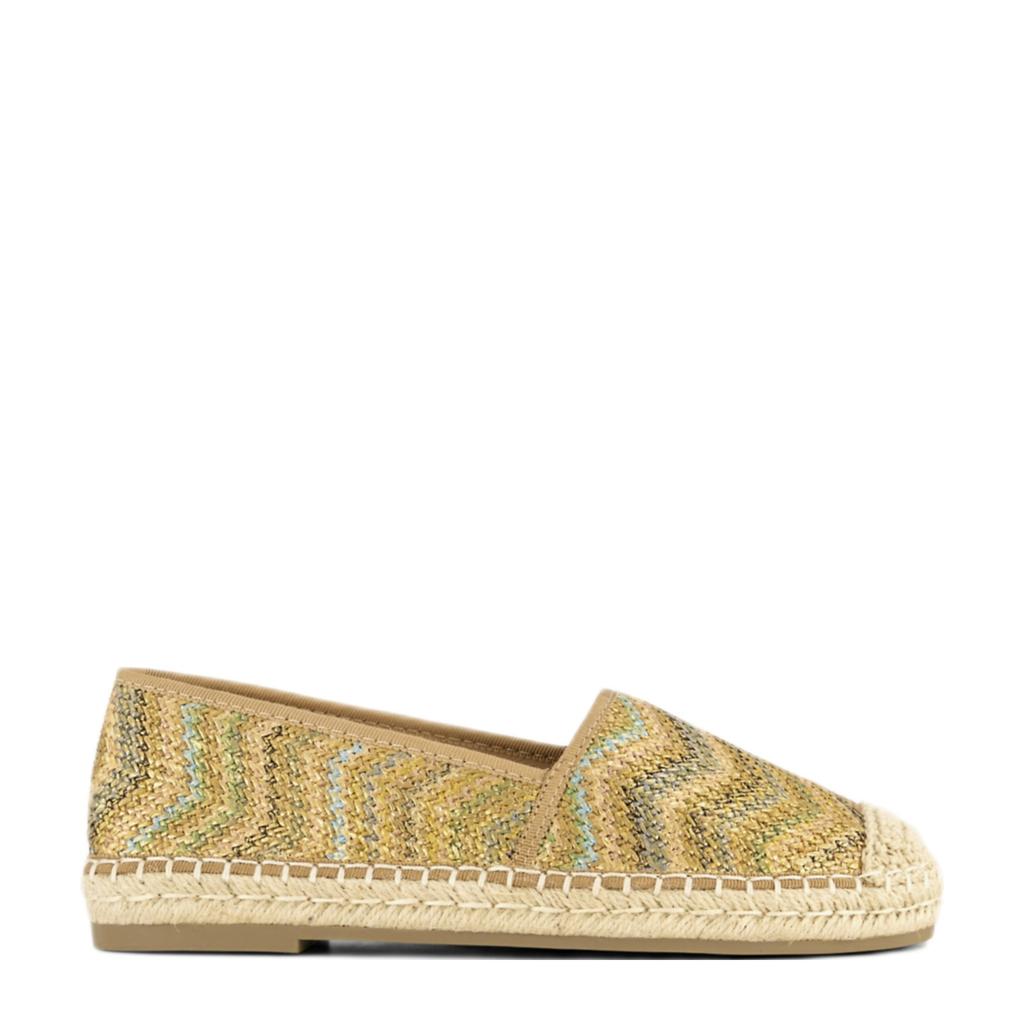 Beige dames Graceland espadrilles van textiel