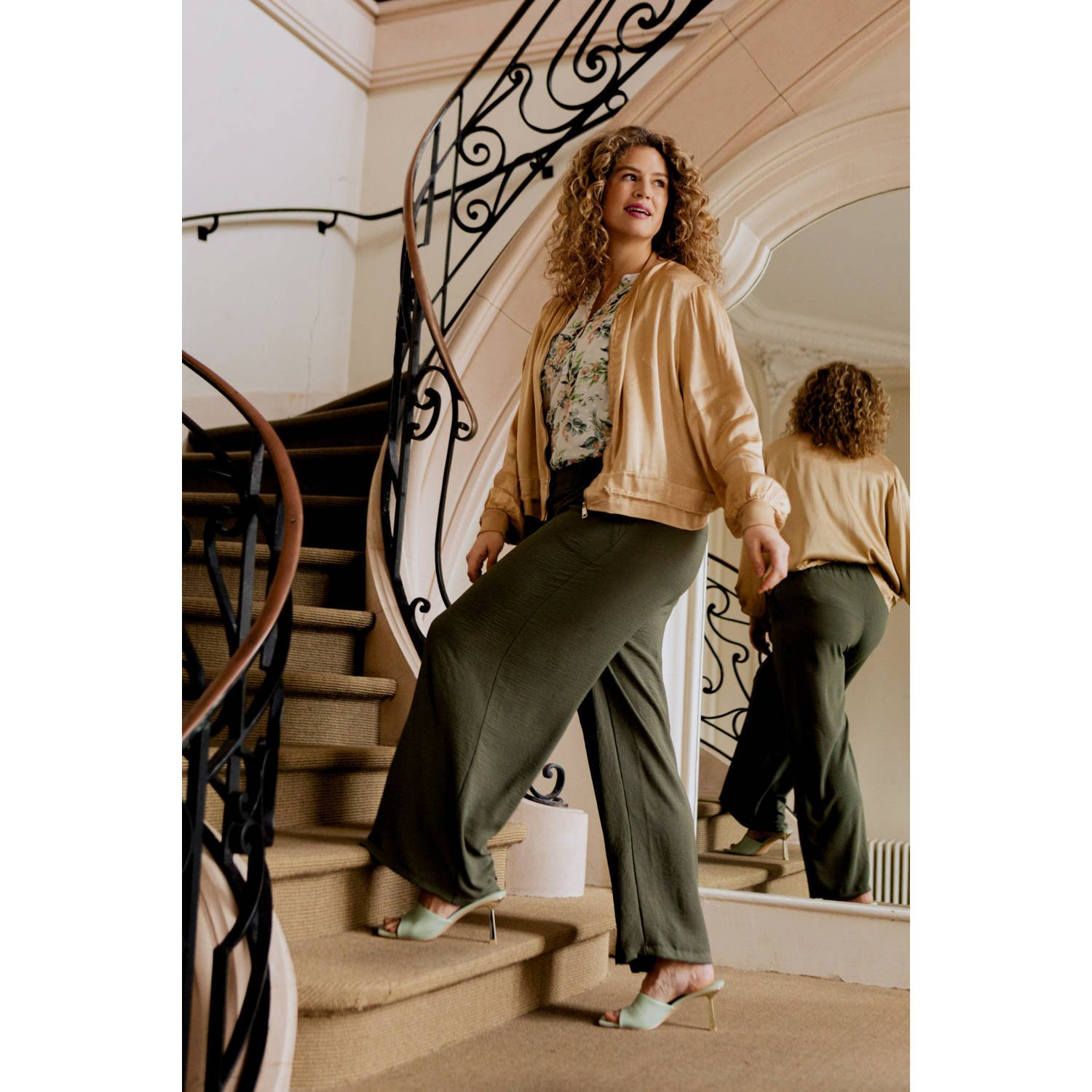 Paprika wide leg regular waist culotte kaki