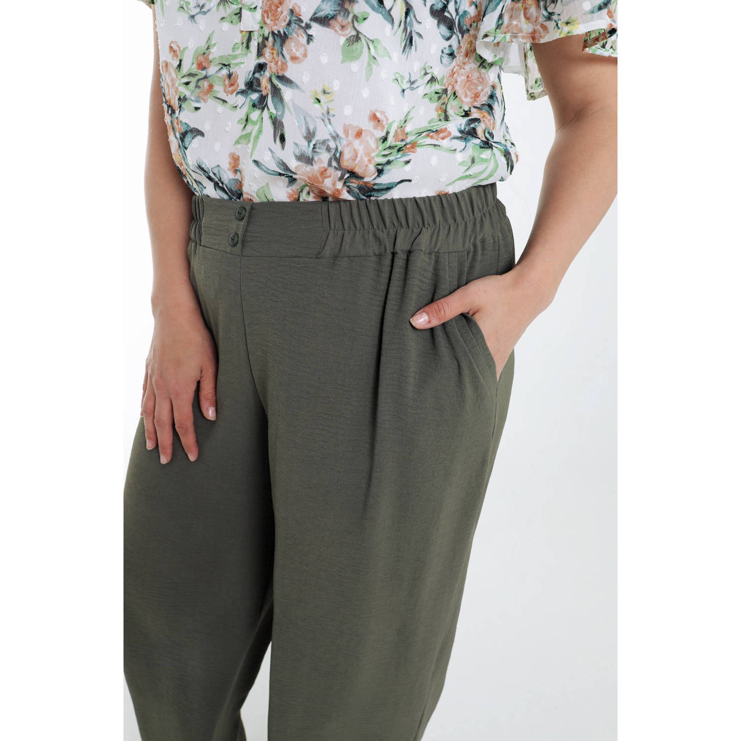 Paprika wide leg regular waist culotte kaki