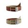 WE Fashion leren reversible riem groen/bruin