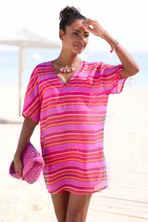 strandtuniek roze/oranje/rood