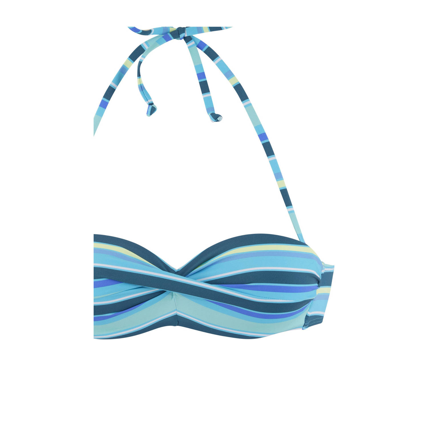 s.Oliver voorgevormde strapless bandeau bikinitop blauw