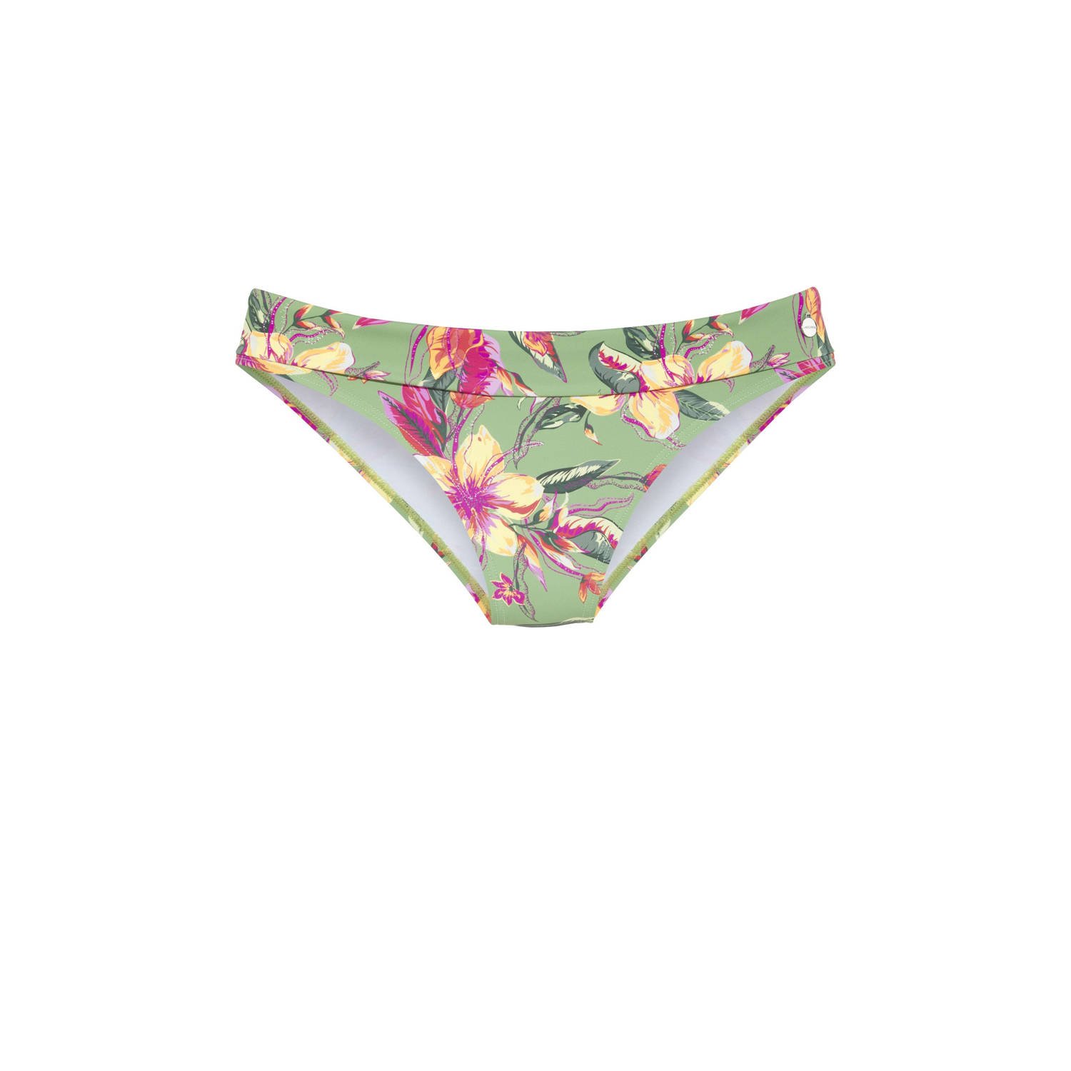 Lascana bikinibroekje groen roze geel