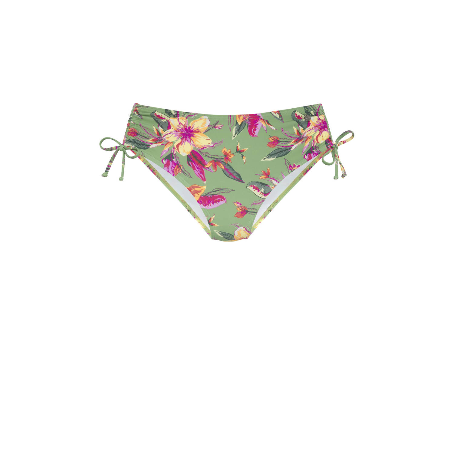 Lascana Bikinibroekje MALIA met zijrimpeling met tropische print
