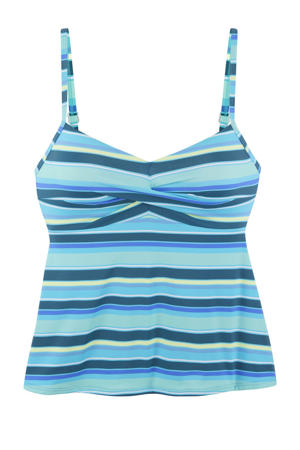 voorgevormde tankini bikinitop blauw