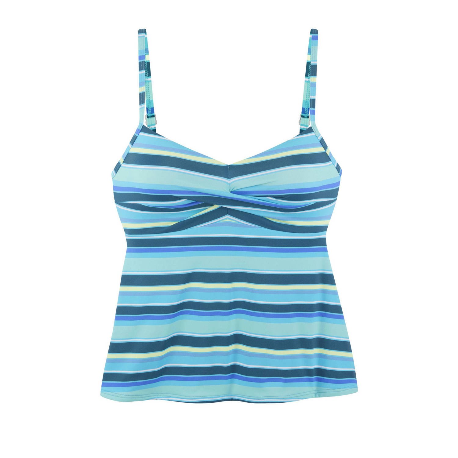 S.Oliver RED LABEL Beachwear Tankinitop met beugels Fun in een trendy streepdessin