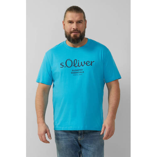 s.Oliver Big Size regular T-shirt Plus Size blauw afbeelding